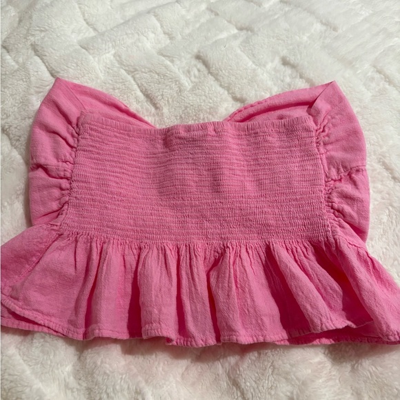 Pink Ruffled Tube Top - Picture 2 of 3